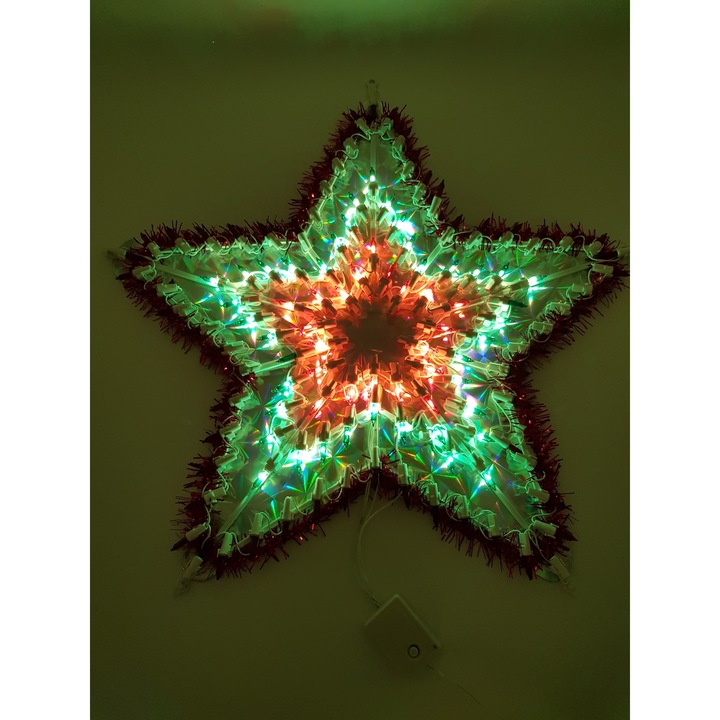 Ornament craciun, Stea pentru fereastra, iluminat, 50 cm