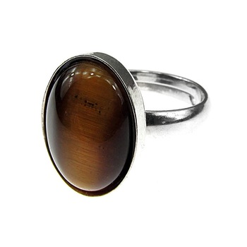 Inel argint reglabil cu ochi de tigru natural 14x10 MM, GlamBazaar, Reglabila, cu Ochi de tigru, Maro, tip inel reglabil de argint 925 cu pietre naturale Inel argint reglabil cu ochi de tigru natural 14x10 MM, GlamBazaar, Reglabila, cu Ochi de tigru, Maro, tip inel reglabil de argint 925 cu pietre naturale