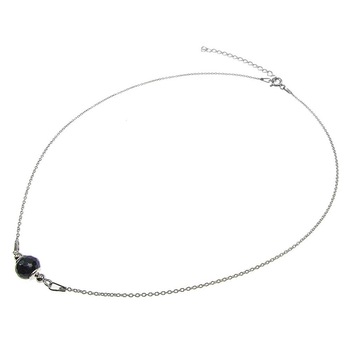 Colier argint la baza gatului cu safir natural, GlamBazaar, 37 cm, cu Safir, Albastru, tip colier de argint 925 cu pietre naturale Colier argint la baza gatului cu safir natural, GlamBazaar, 37 cm, cu Safir, Albastru, tip colier de argint 925 cu pietre naturale