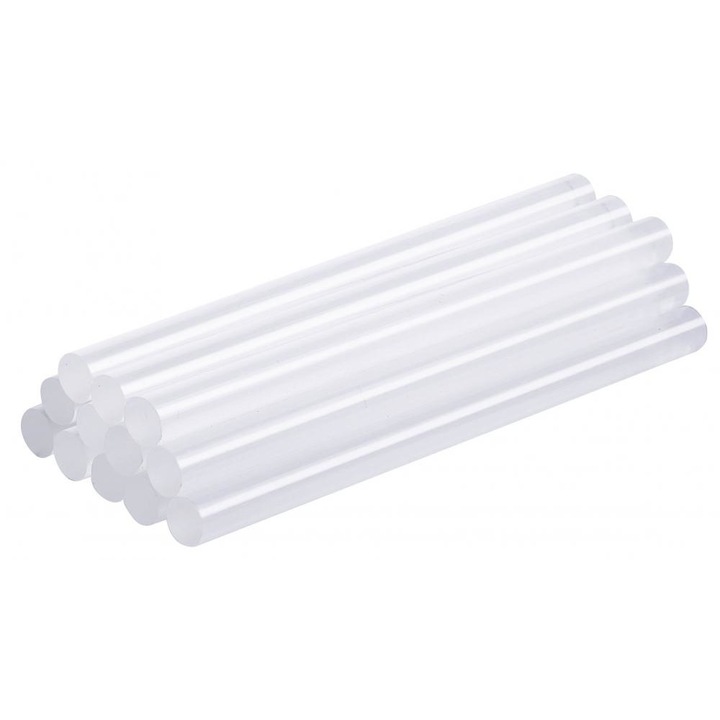 TOLSEN Szilikon rúd készlet ragasztópisztolyhoz, 12 db, 11,2x100 mm