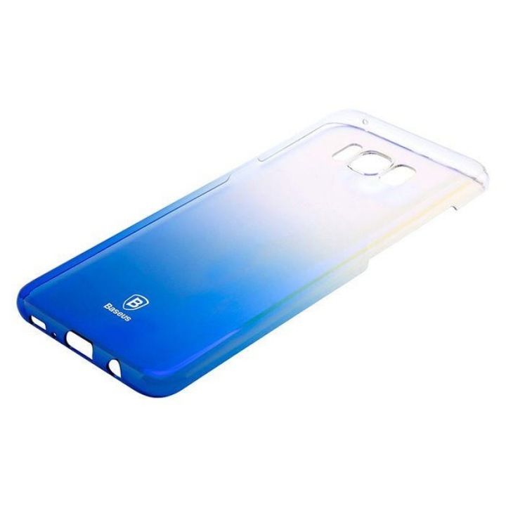 Твърд гръб Baseus Glaze Case Galaxy S8 Plus, Прозрачен-Син
