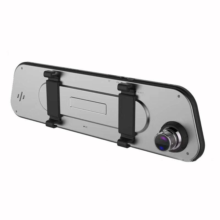 Двойна видеокамера за кола Blackbox, G-905 Сензорен екран, Full-HD 1080p, 5" IPS дисплей, Режим на паркиране, G сензор, Детекция на движение, 170 градуса широк ъгъл, Метално сив