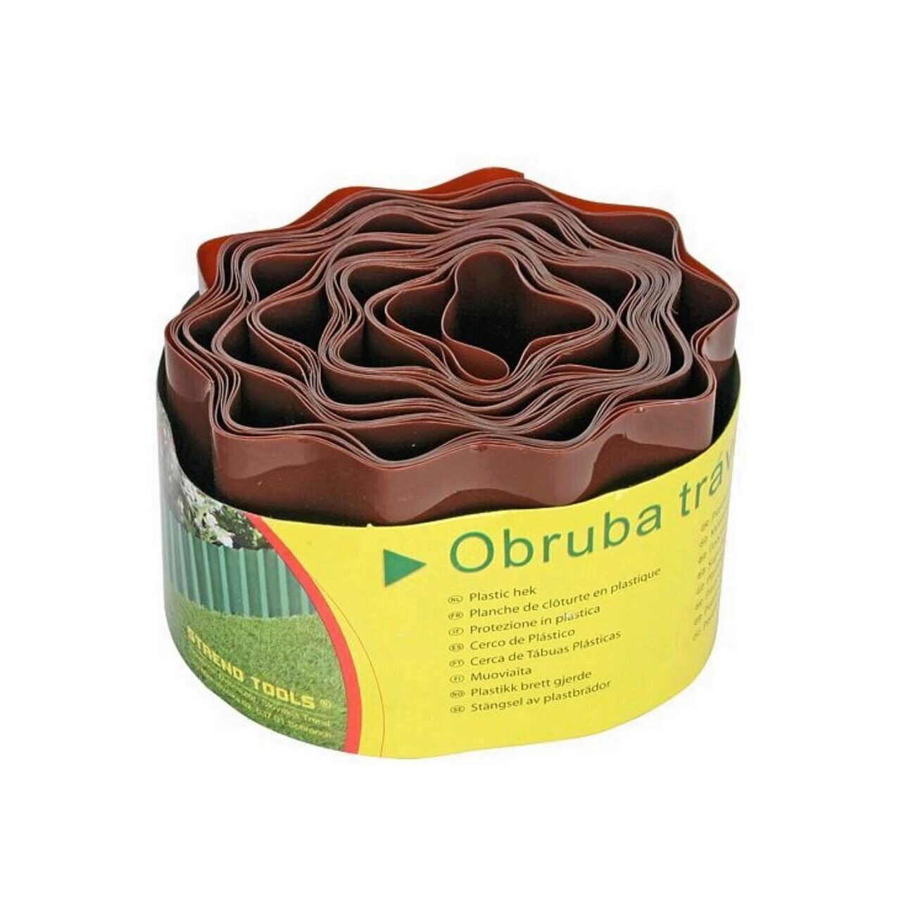 Banda pentru delimitare gazon Strend Pro, inaltime 200mm, Lungime 9m, Maro