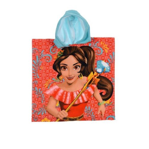 Prosop poncho cu gluga albastra Elena din Avalor 50 X 100 CM Universala Multicolor