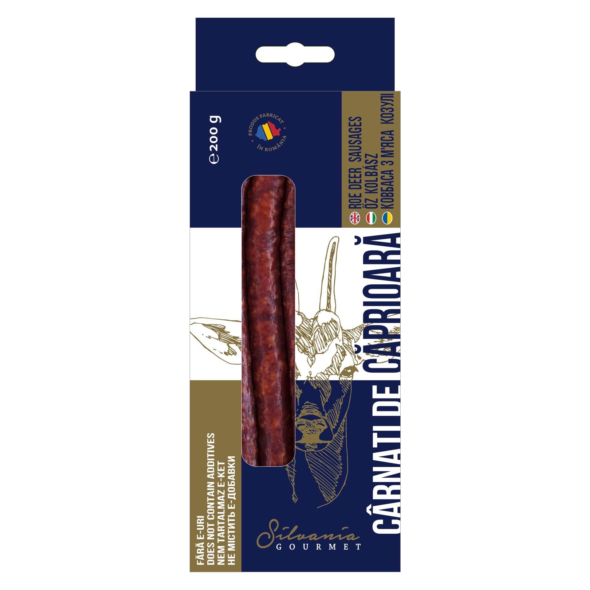 Carnati caprioara, Silvania Gourmet, 200 gr fara E-uri