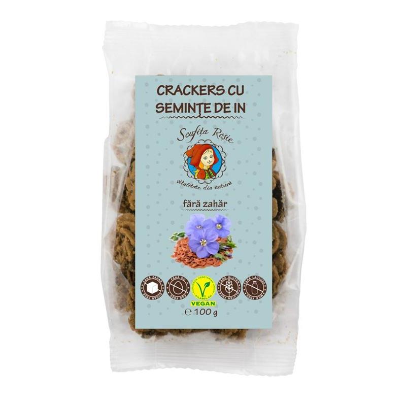 Crackers cu Seminte de In Fara Zahar 100gr Pronat