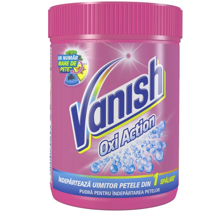 Прах за премахване на петна Vanish, Pink Oxi Action, 900гр
