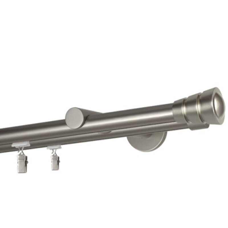 Galerie dubla Corso, teava profil, grosime 19mm, crom mat, 240 cm
