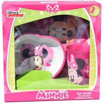 Set cadou de 2 farfurii si pahar Minnie Mouse Disney Set cadou de 2 farfurii si pahar Minnie Mouse Disney