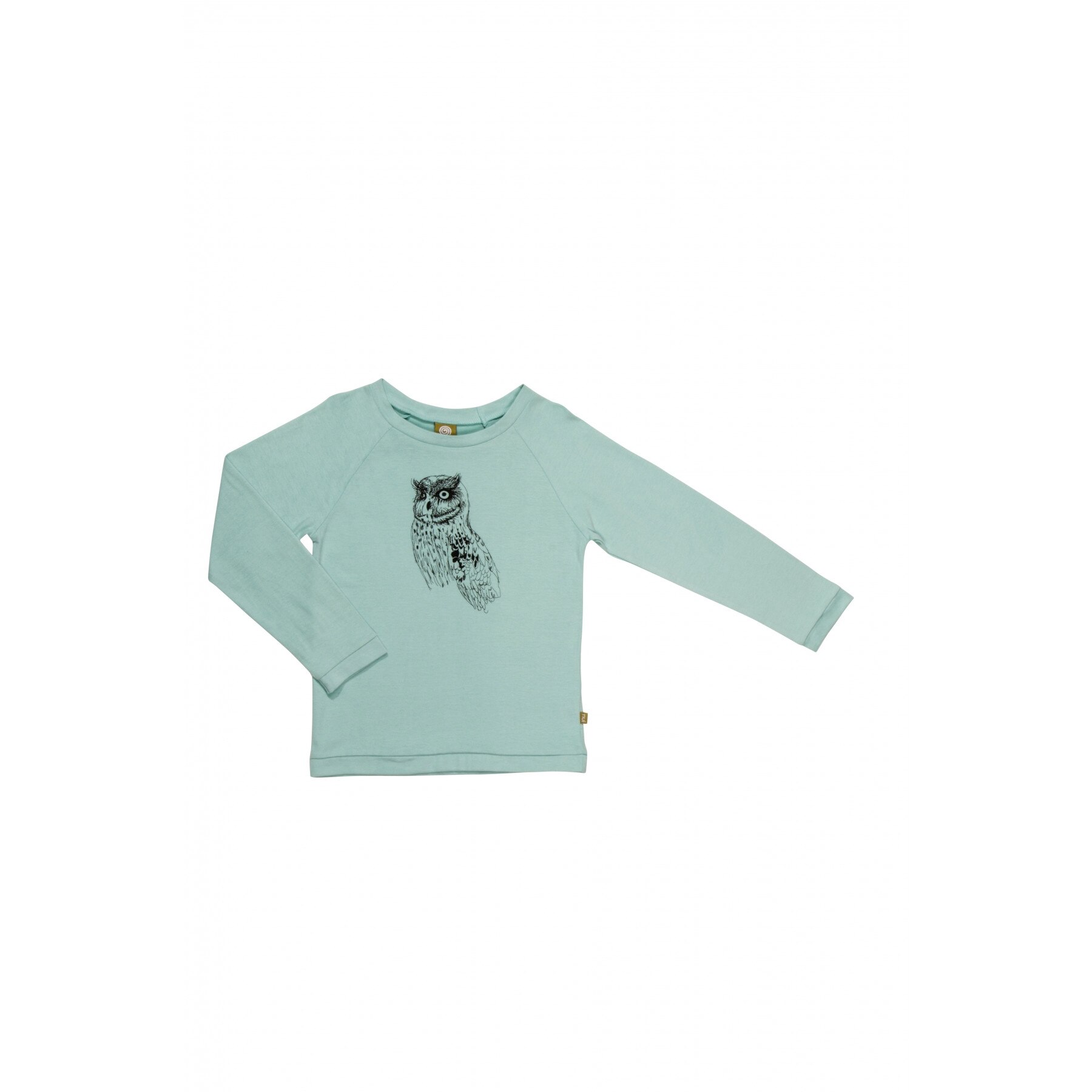 Bluza KK din bumbac organic, culoarea turcoaz