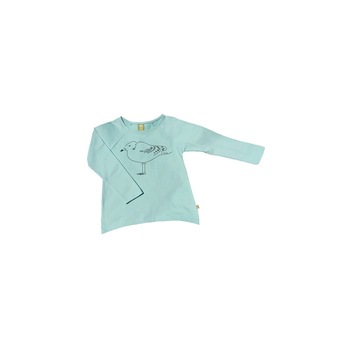 Bluza Celeste din bumbac organic, culoarea turcoaz Bluza Celeste din bumbac organic, culoarea turcoaz