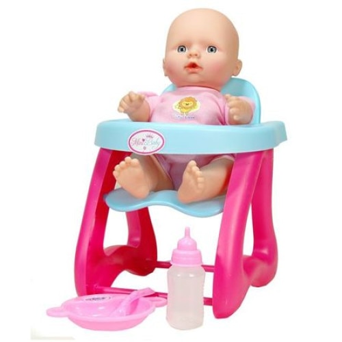 Papusa bebelus Tutu, iMK®, cu scaunel de masa si accesorii