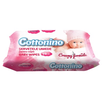 Servetele umede Cottonino Pink, 72 buc Servetele umede Cottonino Pink, 72 buc