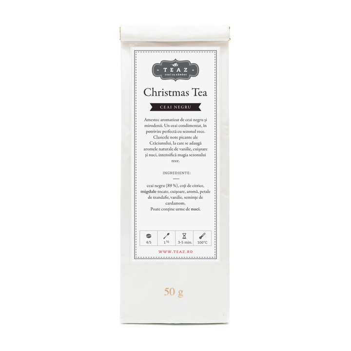 Ceai negru aromatizat cu mirodenii Christmas Tea, Teaz, 50g