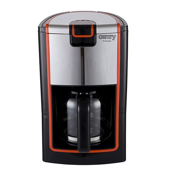 Cafetiera Camry, Putere 900W, Capacitate 1.2L, Antipicurare, Protectie la Supraincalzire, Negru/Rosu