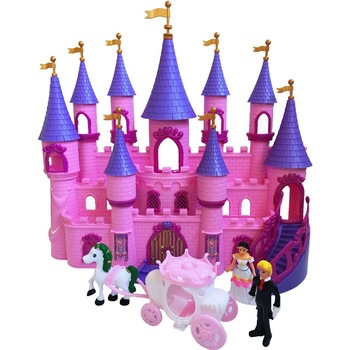 Set Castel de jucarie cu mobilier, figurine, lumini si sunete Set Castel de jucarie cu mobilier, figurine, lumini si sunete