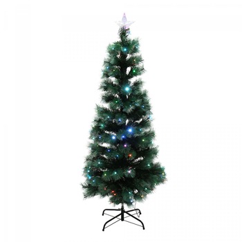 Brad Pin artificial fibra optica de Craciun cu 123 LED-uri multicolore, 150 cm, ATS Brad Pin artificial fibra optica de Craciun cu 123 LED-uri multicolore, 150 cm, ATS