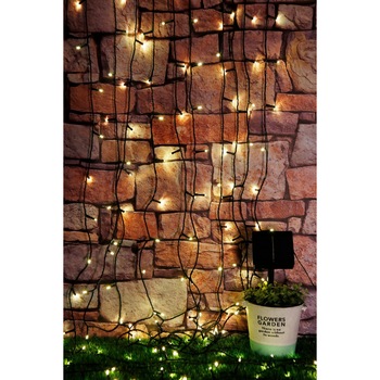 Instalatie brad Craciun cu panou solar 300 LED-uri cu lumina calda 29.9 m, controler, exterior Instalatie brad Craciun cu panou solar 300 LED-uri cu lumina calda 29.9 m, controler, exterior