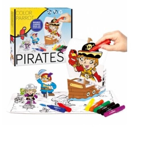 Set creativ Piratii 3D Alb/verde