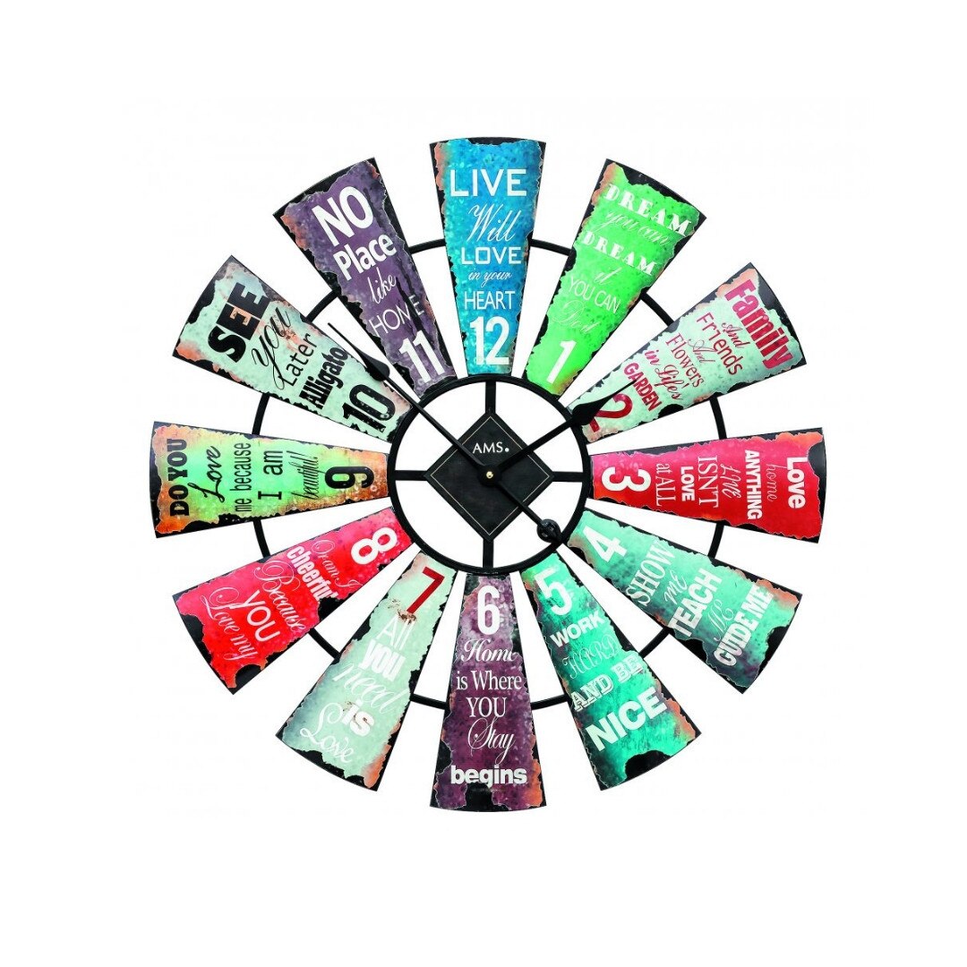 Ceas de perete AMS 9531 Multicolor