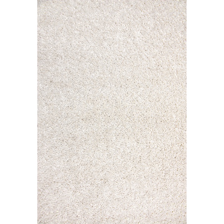 Килим Delta Carpet Fantasy, 12500-10, Модерен, Дълъг косъм, Правоъгълна, Бял, 200 x 300 см