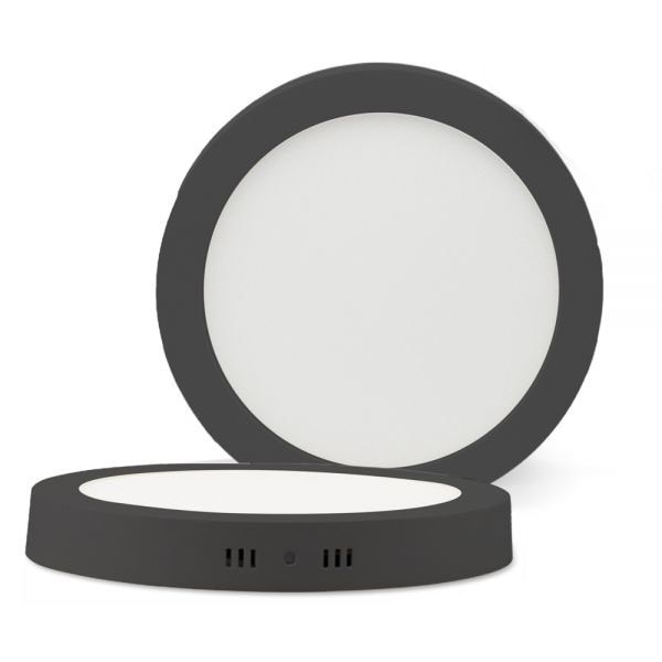 Plafoniera IsoLED 113331, rotunda, neagra, lumina calda, 300 mm 24W