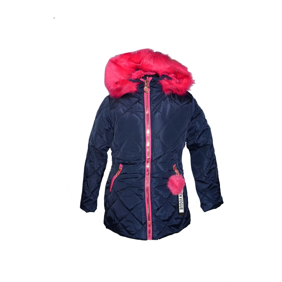 Geaca imblanita pentru fetite Happy House KK567-B, Multicolor, 98