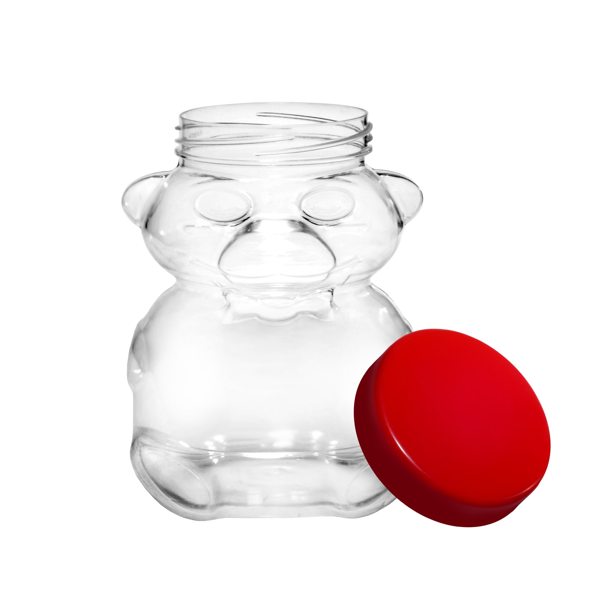 Borcan plastic cu capac 0.575 L