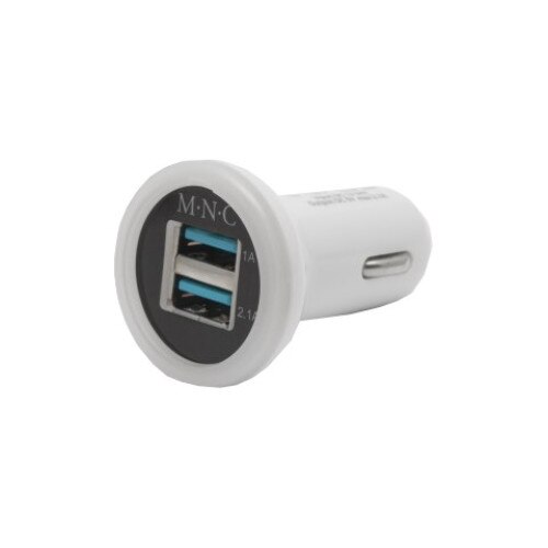 Incarcator USB,auto, dublu , 2xUSB 55027WH,MNC,alb