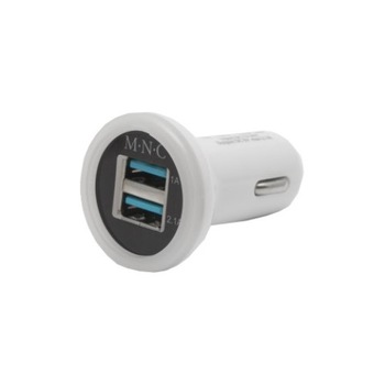 Incarcator USB,auto, dublu , 2xUSB 55027WH,MNC,alb Incarcator USB,auto, dublu , 2xUSB 55027WH,MNC,alb