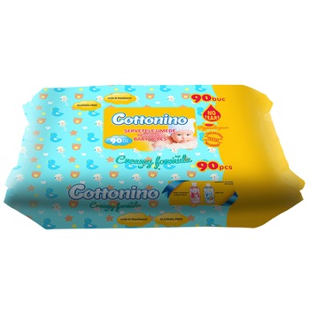 Servetele umede Cottonino, 90 buc Servetele umede Cottonino, 90 buc