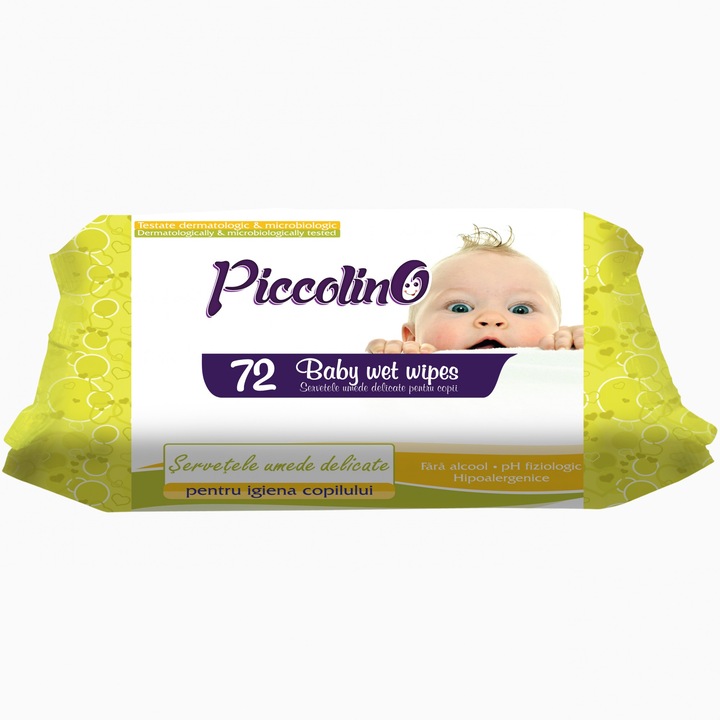 Servetele umede Piccolino Olive, 72 buc