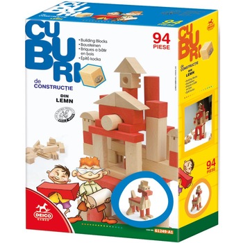 Cuburi Constructie Deico Games, 94 piese Cuburi Constructie Deico Games, 94 piese