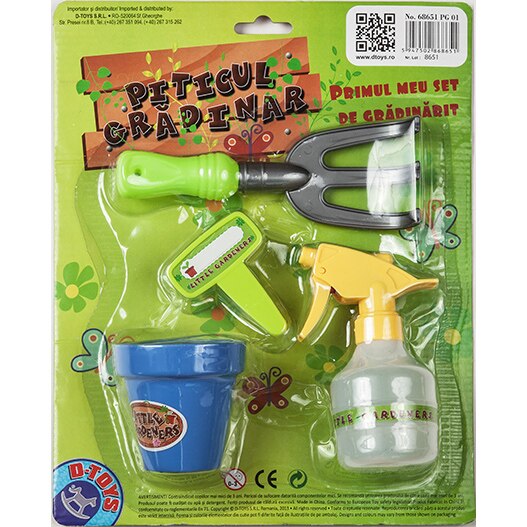 Set de joaca D-Toys - Piticul gradinar, 4 accesorii