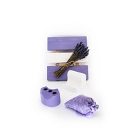 pachet cadou lemnob tablou din lemn cu lavanda lucrat manual din lemn de brad 20 x 20 x 5 cm  suport de pixuri  suport telefon  saculet cu lavanda imagen 3_0_
0