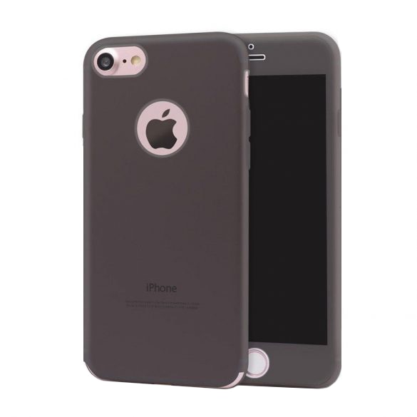 Husa Full Body TPU pentru iPhone 8, gri inchis
