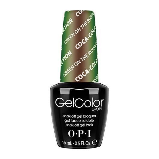 Lac De Unghii Semipermanent Opi Gelcolor Green On The Runway 15Ml