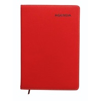agenda a5 nedatata  hartie ivory  coperta piele ecologica rosie imagen 24_0_
0