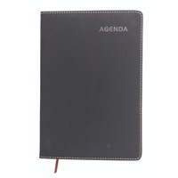 agenda a5 nedatata  hartie ivory  coperta piele ecologica neagra imagen 26_0_
0