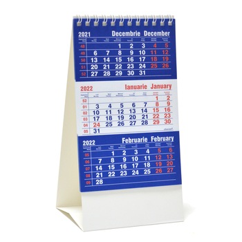 Calendar Triptic de Birou albastru Urban Calendar Triptic de Birou albastru Urban