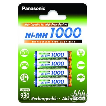 Acumulatori Panasonic HighCapacity AAA, 1000mAh, 4 buc Acumulatori Panasonic HighCapacity AAA, 1000mAh, 4 buc
