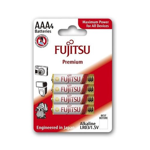 Baterii alcaline Fujitsu Premium AAA, 4 bucati