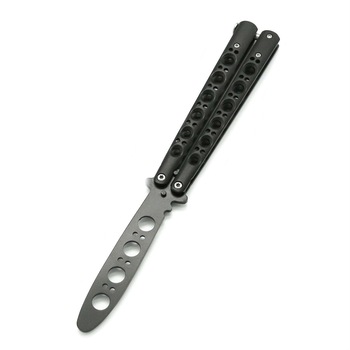 Briceag fluture Balisong negru pentru antrenament ems-3385 Briceag fluture Balisong negru pentru antrenament ems-3385