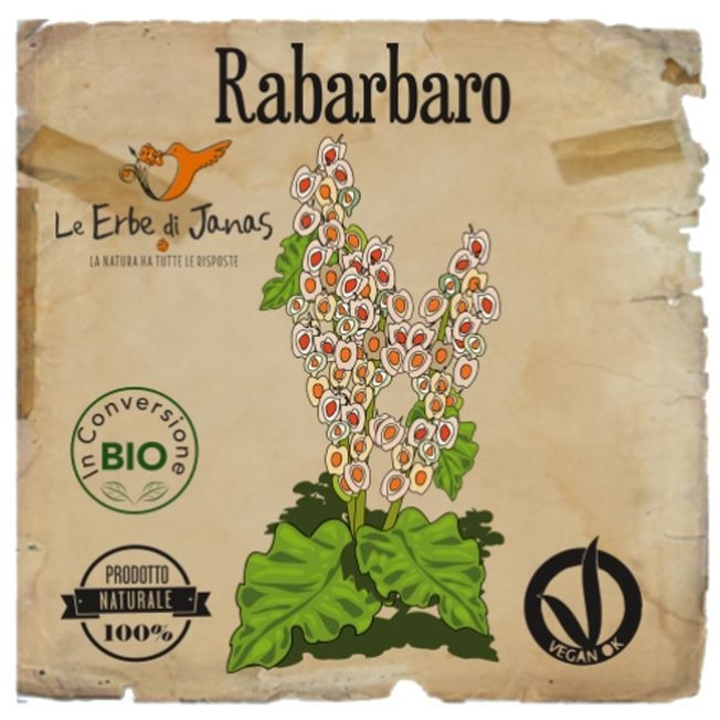 Pudra ayurvedica de Rubarba, 100 g Erbe di Janas