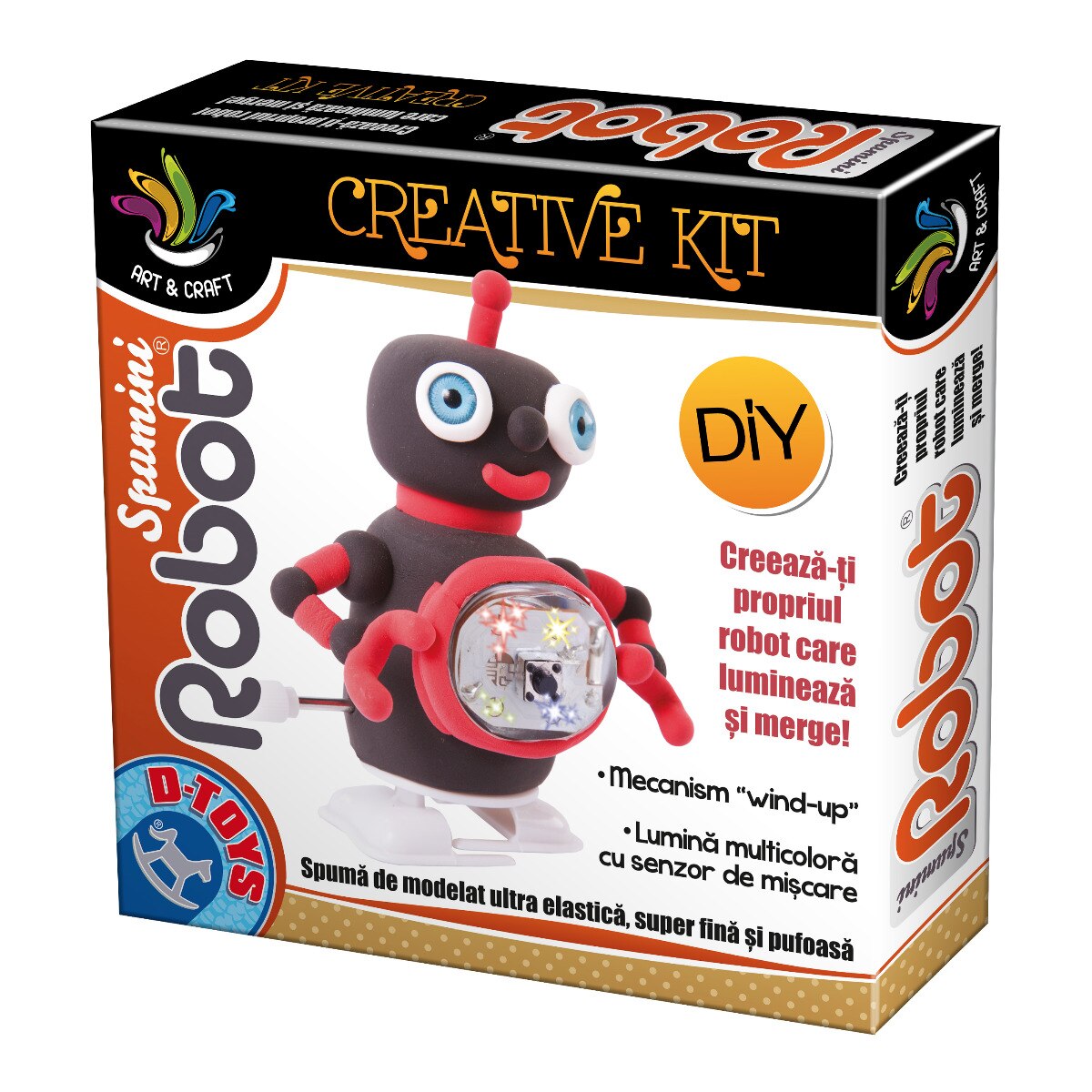 Joc creativ D-Toys, Spumini Robot, rosu