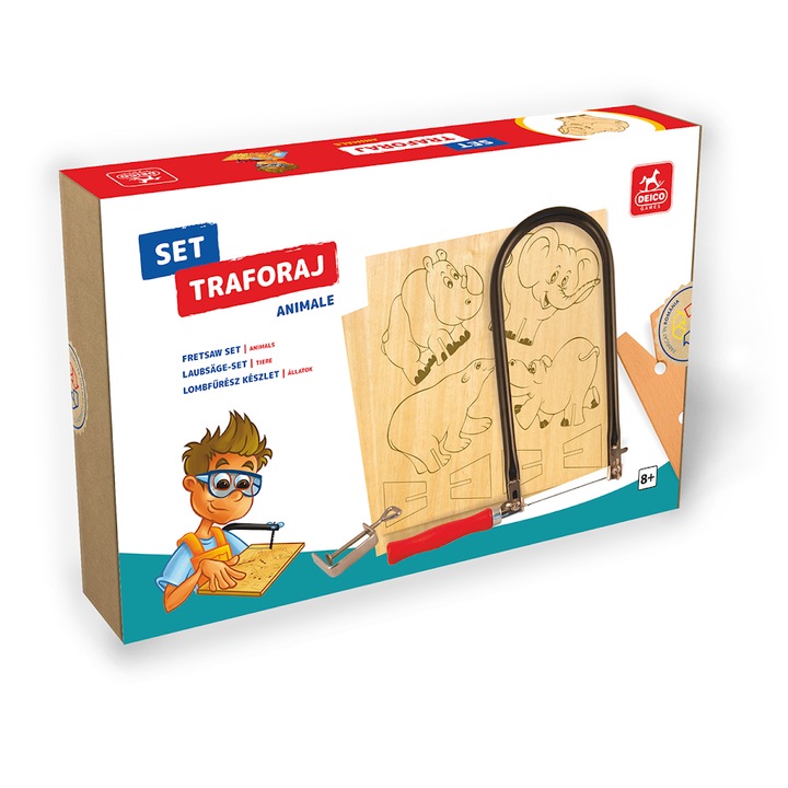 Set creativ Deico Games - Set de traforaj, Animale