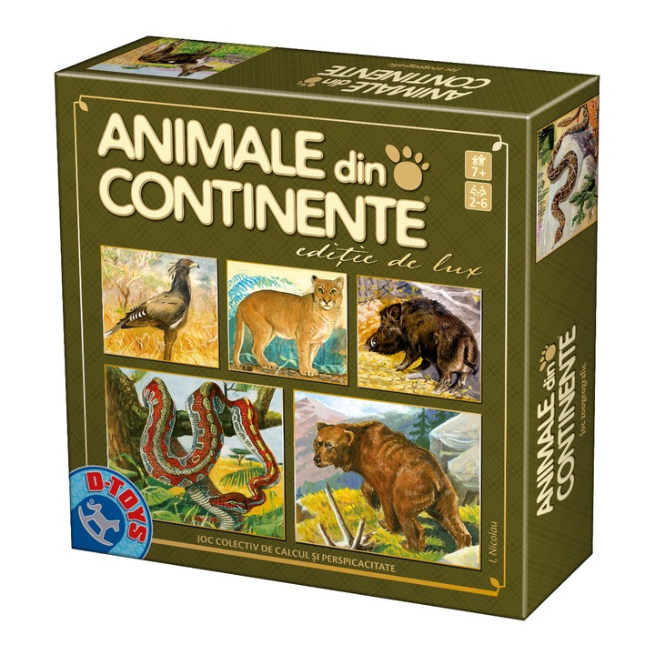 Joc D-Toys - Animale din continente, Editie de lux