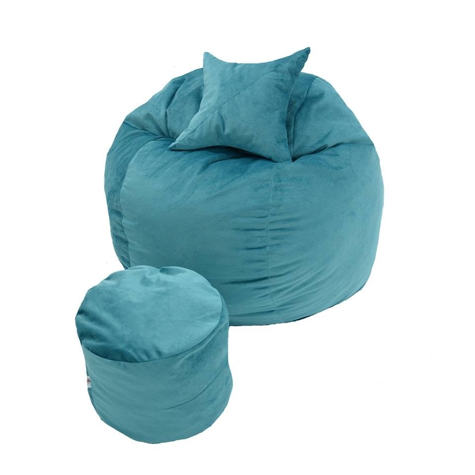 Set Fotoliu (Mare) King Size+Otoman+Perna decorativa - Puddle (Gama Diamond) husa detasabila, Transformabil in pat, Fabricat in Romania, umplut cu fulgi de burete memory mix®, marca Pufrelax