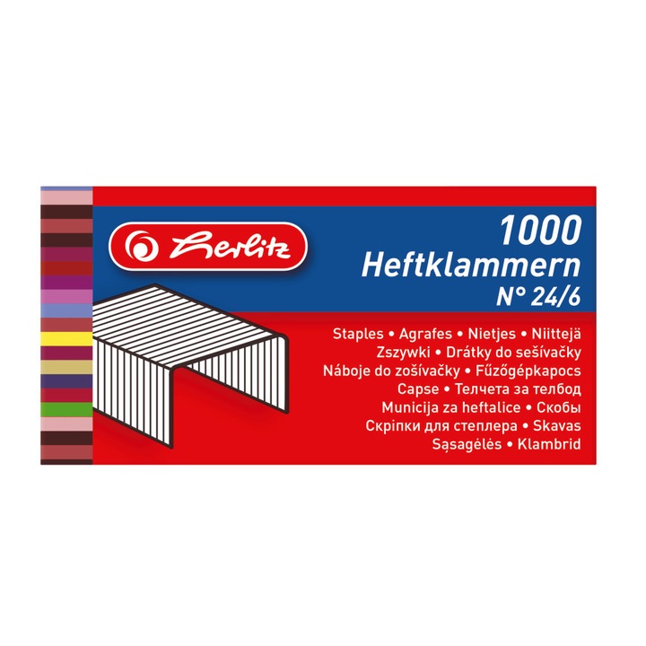 Телчета за телбод №24/6 ,1000 броя, herlitz, 10 кутии