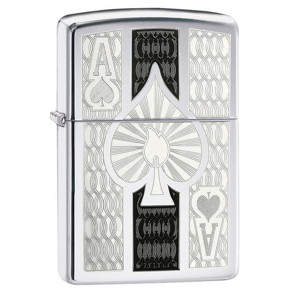Bricheta Zippo Intricate Spade Design